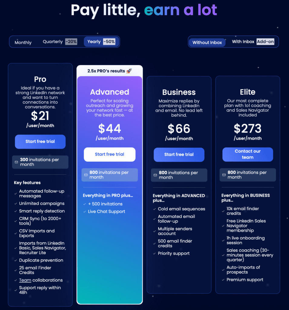 Waalaxy Pricing